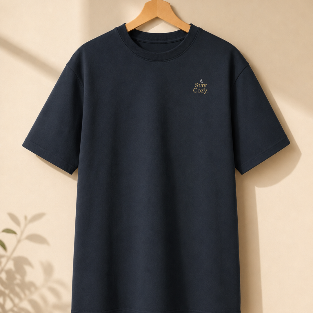 Stay Cozy™ Oversized T-Shirt | Coffee. Comfort. Slow Living.