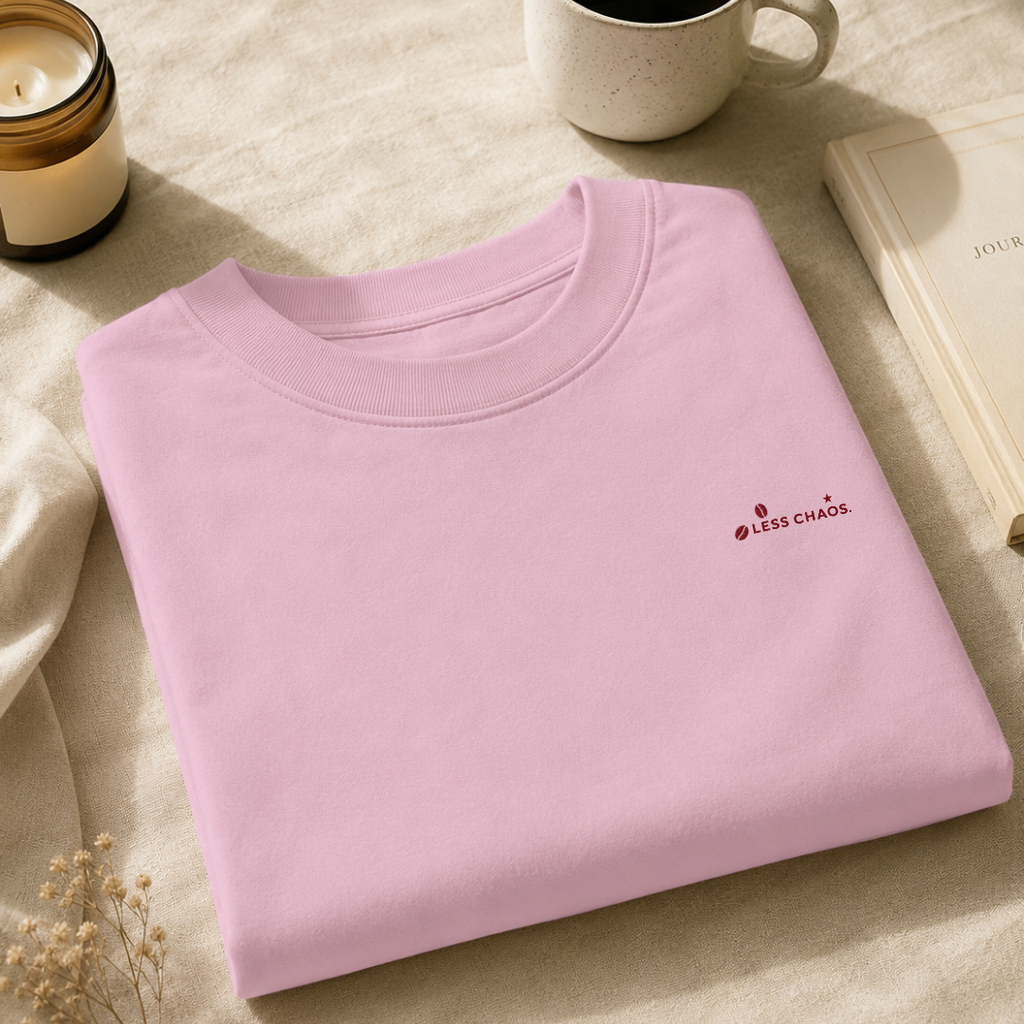 More Coffee, Less Chaos – Premium Oversized Boxy T-Shirt