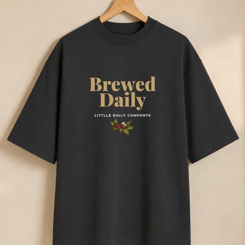 Brewed Daily | Oversized Unisex T-Shirt