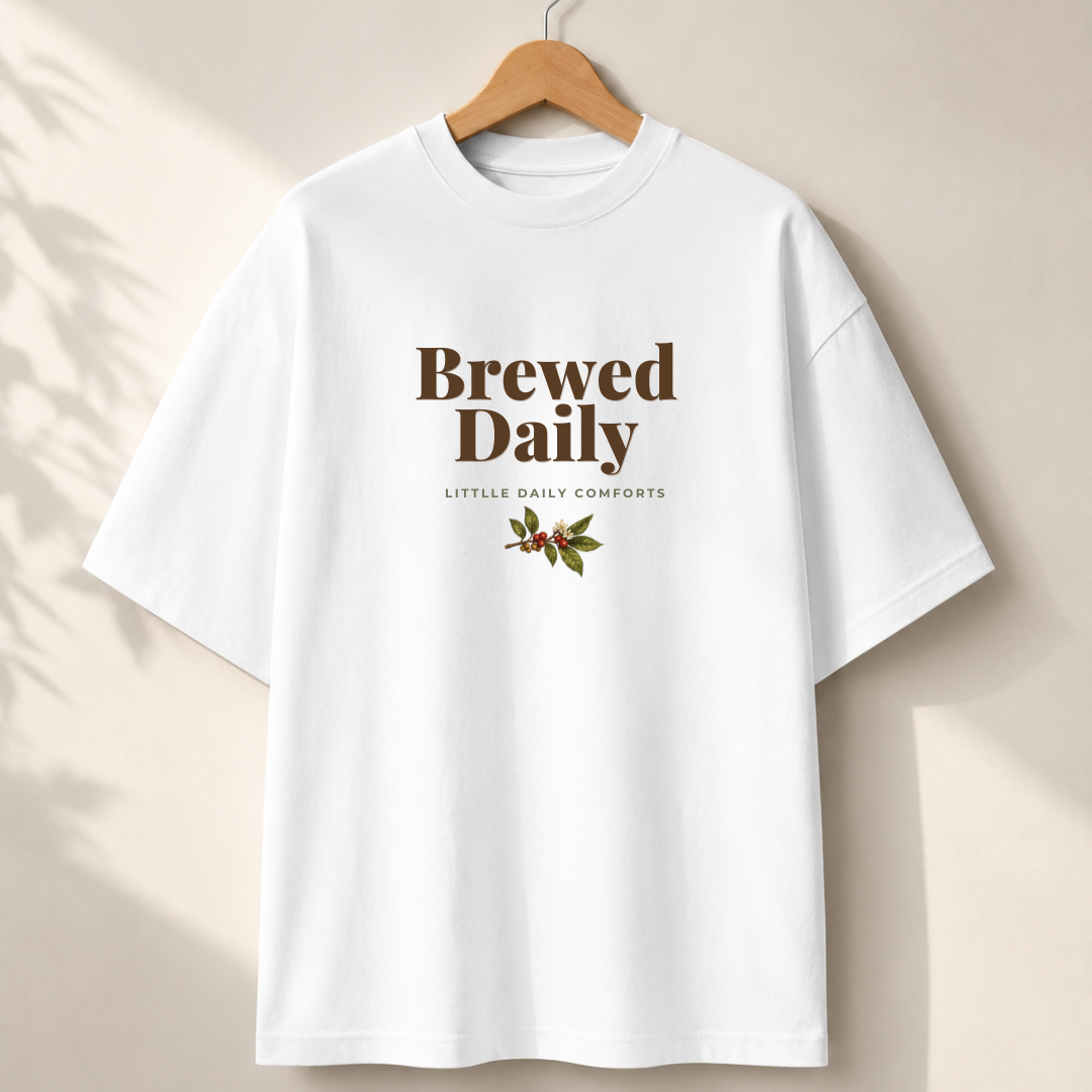Brewed Daily | Oversized Unisex T-Shirt