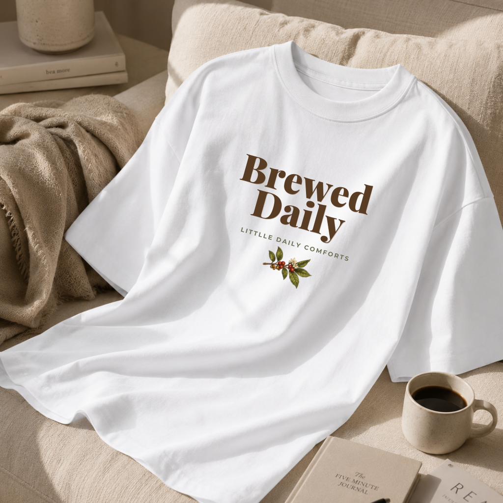 Brewed Daily | Oversized Unisex T-Shirt