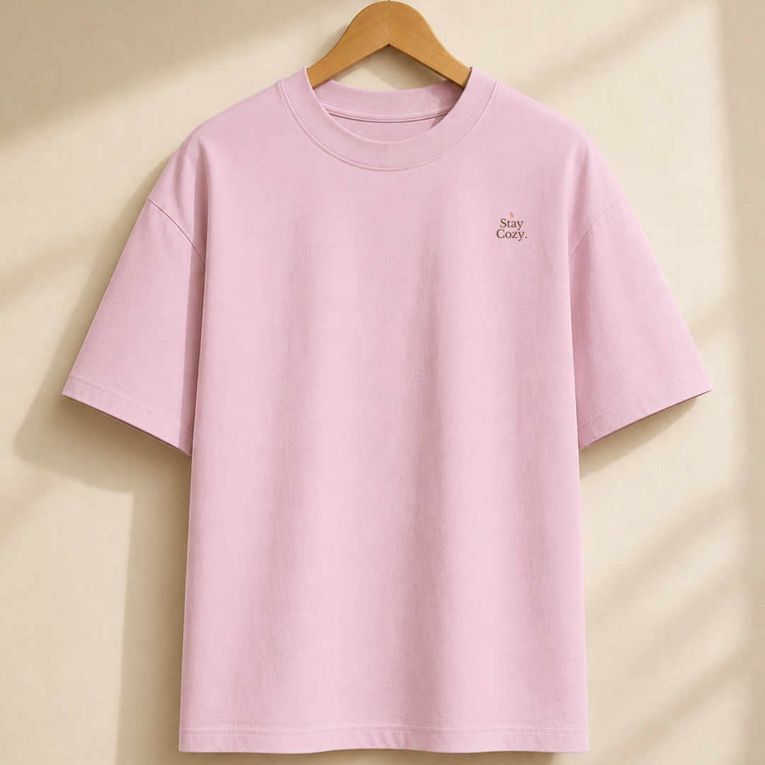 Stay Cozy™ Oversized T-Shirt | Coffee. Comfort. Slow Living.
